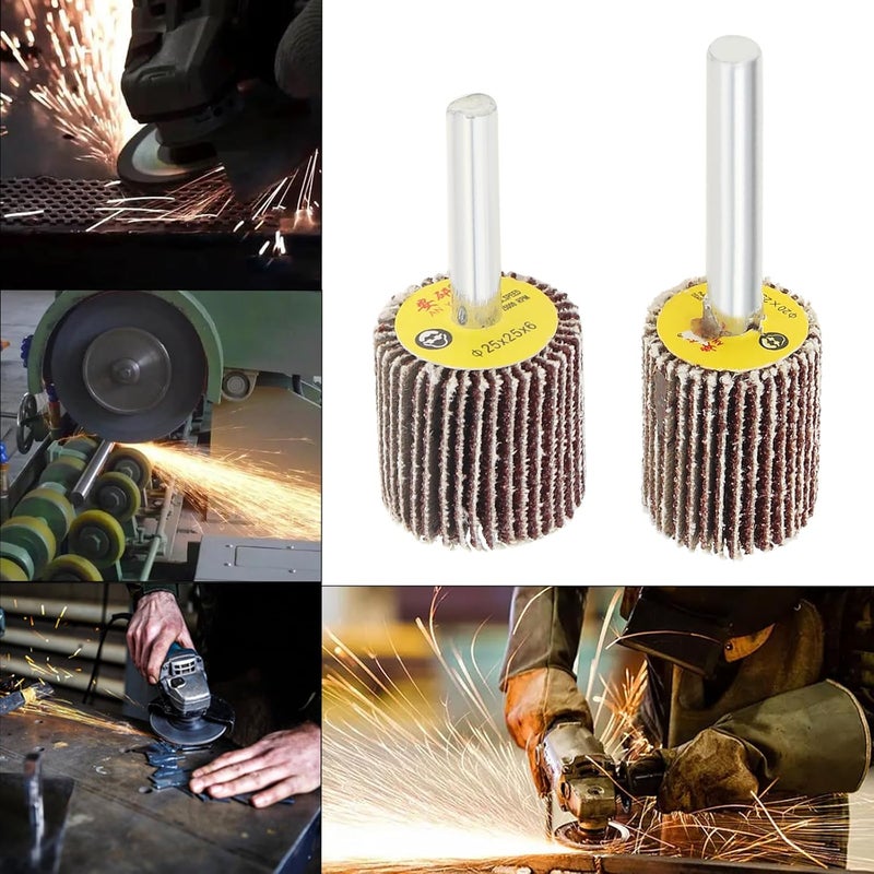 ChgImposs Abrasive Flap Wheel Sander Kits, 10 Pcs 80 Grit Sanding Wheel, 1/4" Shank Aluminum Oxide Sanding Flap Wheel for Grinding and Polishing - Image 3